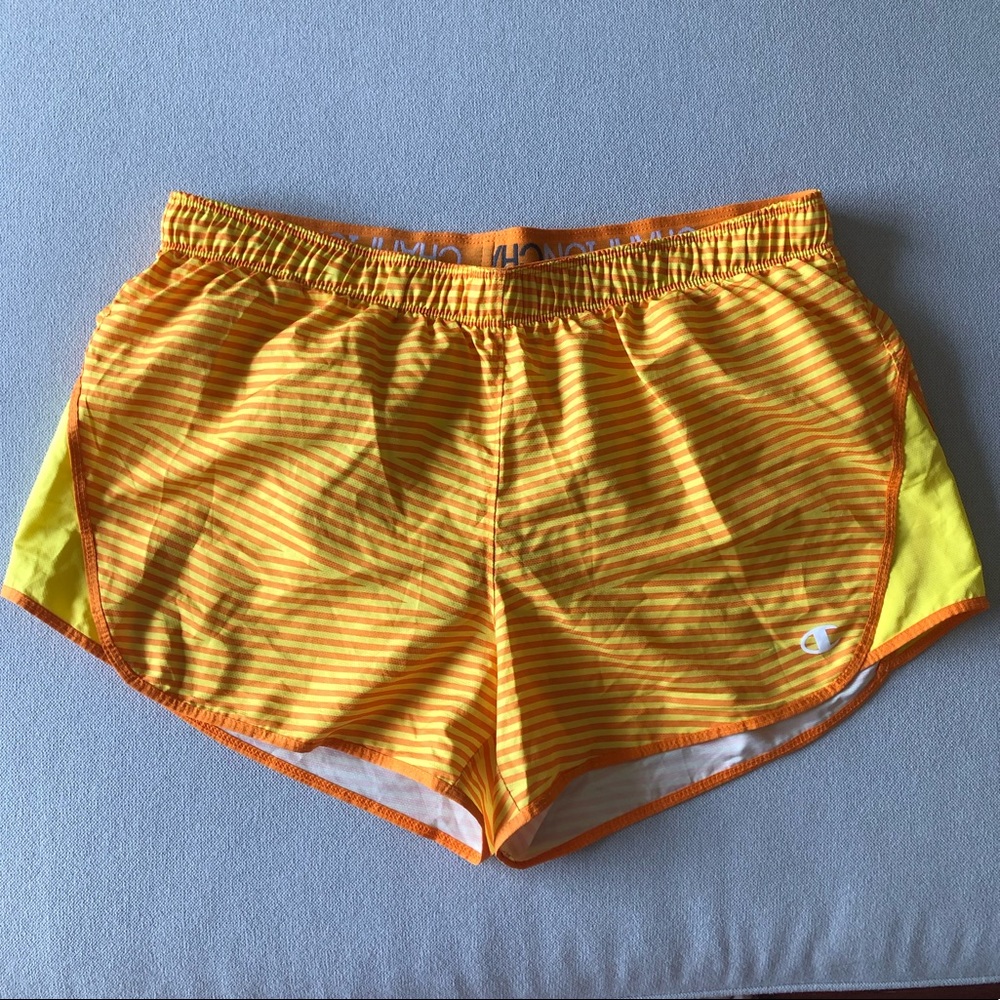 Orange/Yellow Champion Powertrain Athletic Shorts